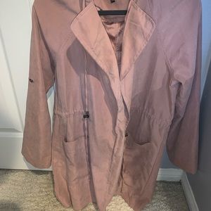 Dusty Pink lightweight trench coat